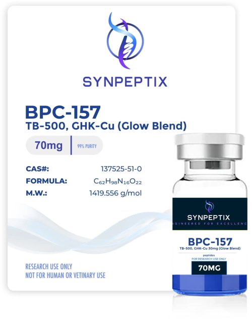 BPC-157, TB-500, GHK-Cu 70mg (Glow Blend)